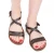 Women's brown leather sandals hand made in Italy