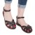 Sandalias planas hecho a mano en Italia para las mujeres reales de cuero marrón oscuras