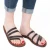 Handmade brown leather flip flop sandals for women