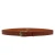 Vegetable tanned leather belt with classic metal buckle