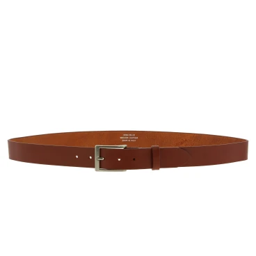 1065 / 5000 Risultati della traduzione Vegetable tanned leather belt with classic metal buckle
