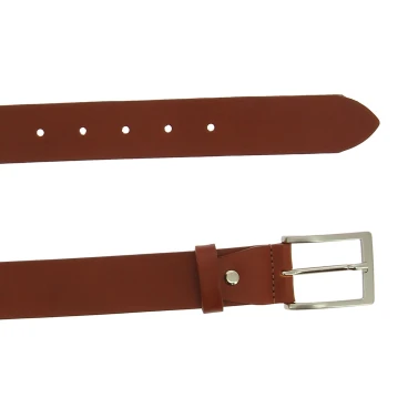 1065 / 5000 Risultati della traduzione Vegetable tanned leather belt with classic metal buckle