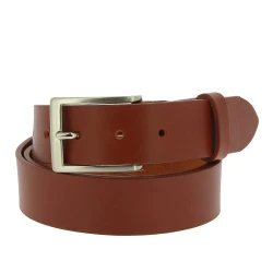 Ceinture en cuir au tannage végétal avec boucle en métal classique