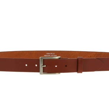 1065 / 5000 Risultati della traduzione Vegetable tanned leather belt with classic metal buckle