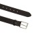 Vegetable tanned dark brown leather belt with metal buckle