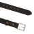 Ceinture en cuir marron foncé au tannage végétal avec boucle en métal