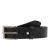Ceinture en cuir noir au tannage végétal avec boucle en métal
