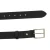 Ceinture en cuir noir au tannage végétal avec boucle en métal