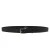 Ceinture en cuir noir au tannage végétal avec boucle en métal