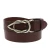 Ceinture en cuir de taureau marron foncé avec boucle en métal