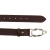 Ceinture en cuir de taureau marron foncé avec boucle en métal