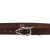 Ceinture en cuir de taureau marron foncé avec boucle en métal