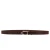 Ceinture en cuir de taureau marron foncé avec boucle en métal