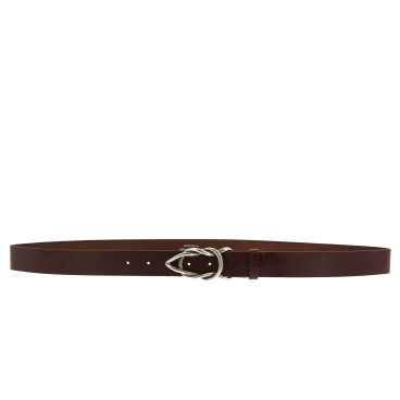 Cintura in pelle di toro testa di moro con fibbia casual in metallo