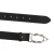 Cintura in pelle di toro nera con fibbia casual in metallo