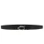Ceinture en cuir de taureau noir avec boucle en métal