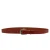 Ceinture en cuir marron avec boucle en métal écaillé