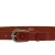 Brown leather belt with metal scaled buckle