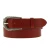 Ceinture en cuir marron avec boucle en métal écaillé