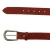 Ceinture en cuir marron avec boucle en métal écaillé