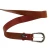 Ceinture en cuir marron avec boucle en métal écaillé