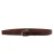 Ceinture en cuir marron foncé avec boucle en métal écaillé