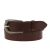 Ceinture en cuir marron foncé avec boucle en métal écaillé