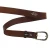 Ceinture en cuir marron foncé avec boucle en métal écaillé