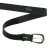 Black leather belt with metal scaled buckle
