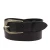 Ceinture en cuir noir avec boucle en métal écaillé