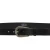 Cinturón de piel negro con hebilla de escamas de metal