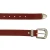 Ceinture en cuir marron avec boucle et pointe en métal gravé