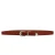 Ceinture en cuir marron avec boucle et pointe en métal gravé