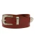 Ceinture en cuir marron avec boucle et pointe en métal gravé