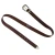 Ceinture en cuir marron foncé avec boucle et pointe en métal gravé