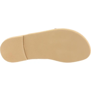 Men's slipper sandals with crossed bands in dark brown nubuck leather