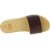 Zuecos de madera para hombre con correa de piel marrón oscuro