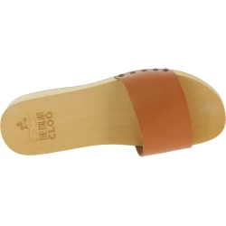 Italienischer Holzschuhe für Herren mit braunem Lederband
