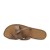 Women's leather thong sandals Handmade in Italy in mud cuir leather