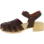 Women's clogs with dark brown leather cage upper Handmade