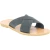 Sandalias para hombre con bandas cruzadas en piel nobuck marrón oscuro