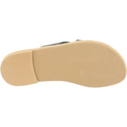 Men's slipper sandals with crossed bands in dark brown nubuck leather