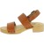 Women's clogs with light brown leather bands Handmade