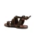 Women sandals in Dark Brown Leather handmade in Italy