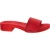 Red women's clogs slippers with leather band Handmade