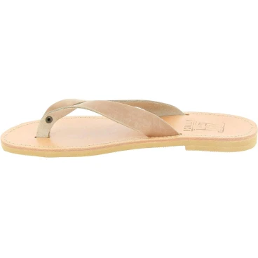 Sandali infradito slip-on da uomo in pelle nabuk nera fatti a mano