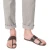 Schlammfarbene Flip-Flop-Ledersandalen für Herren in Italien von Handgefertigt