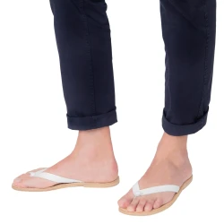 Handgefertigte weiß Leder-Sandaletten für Männer