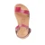 Sandalias para niña en piel de becerro fucsia con cierre de hebilla
