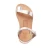 Girl's thong sandals in fuchsia calfskin with buckle closure